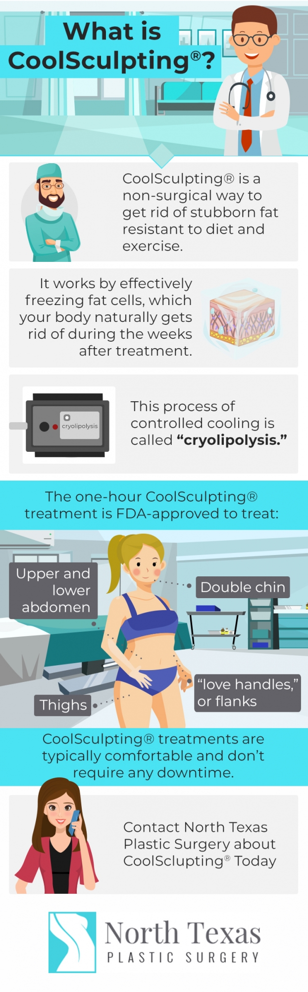Dallas medical spa offers CoolSculpting infographic 